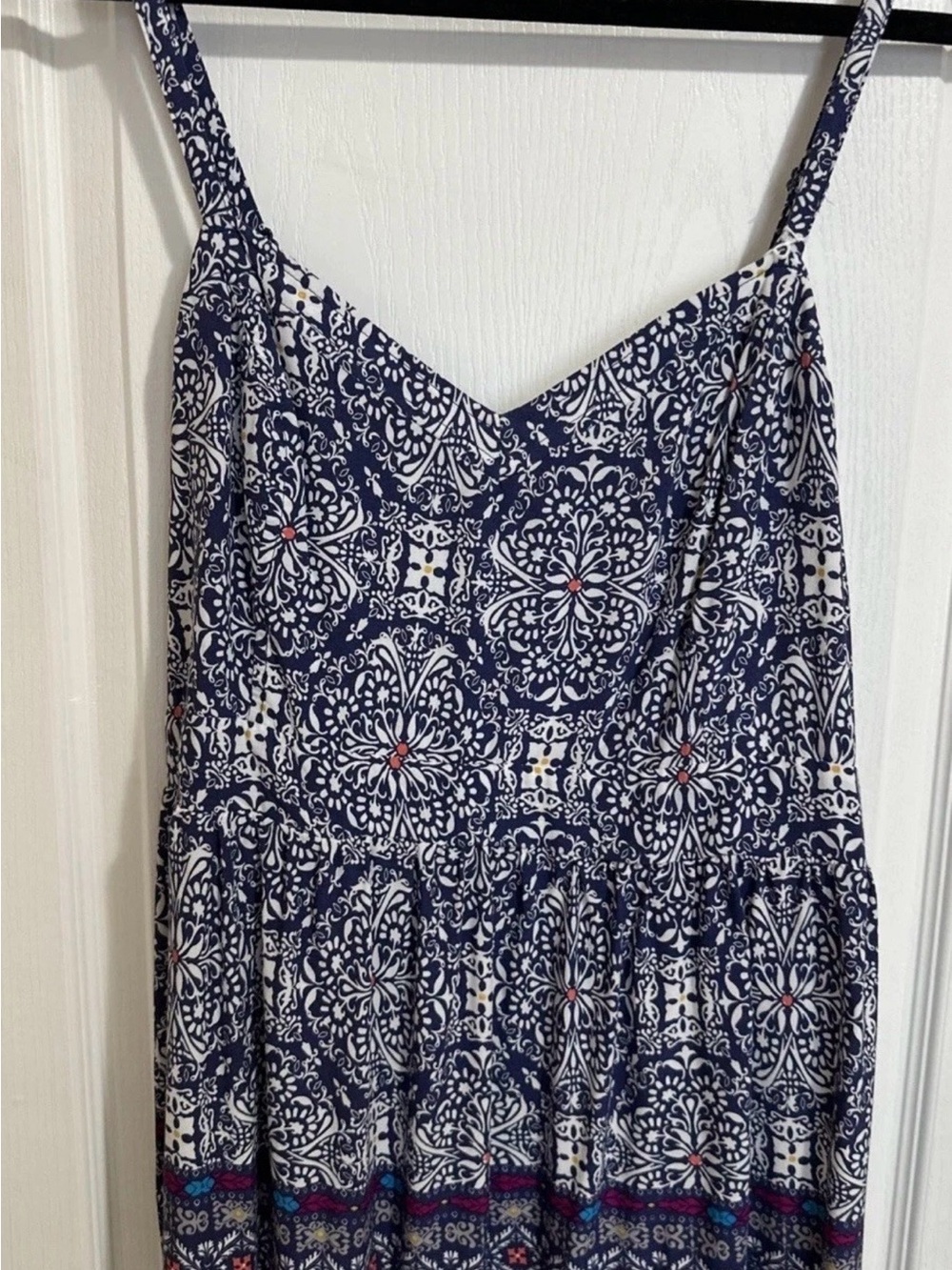 torrid Navy and White Floral Tile Print Cami